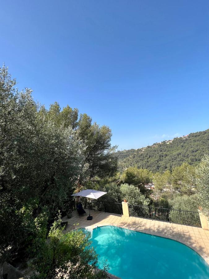 Entre Nice Et Monaco Grande Villa Avec Piscine Privee 12 Personnes Drap Luaran gambar